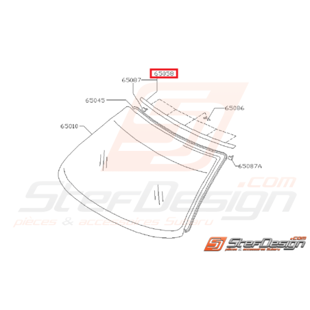 Moulure de pare brise avant GT 93-00