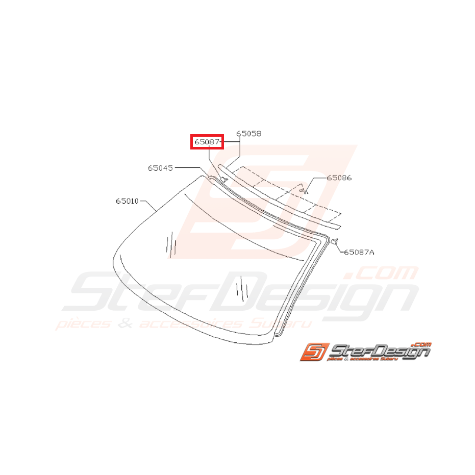 Clips supérieur de pare-brise avant origine subaru GT 99-00 Clips supérieur de pare-brise avant origine subaru GT 99-00