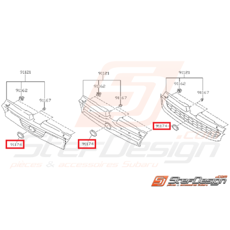 Logo calandre subaru GT 93-00