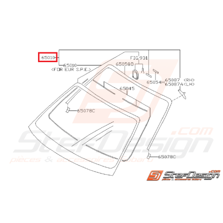 Pare brise avant origine SUBARU WRX/STI 01-07