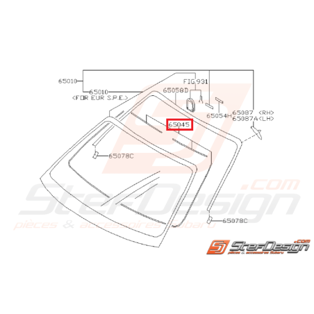 Joint de pare-brise avant WRX/STI 01-07