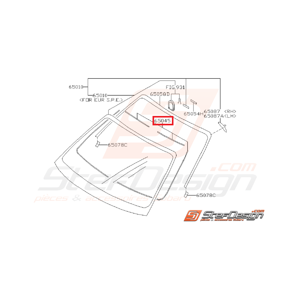 Joint de pare-brise avant WRX/STI 01-07
