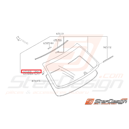 Butée de lunette arrière SUBARU WRX/STI 01-07