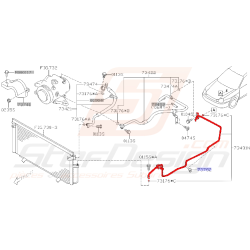 Tuyau de condenseur de climatisation pour subaru impreza WRX 2001-2002 RHD