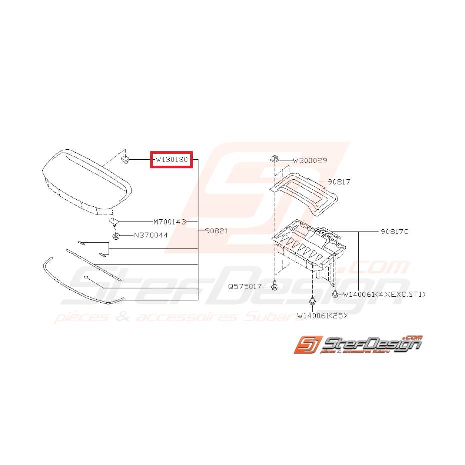 Clips prise d'air STI 2008-2010 Clips prise d'air STI 2008-2010