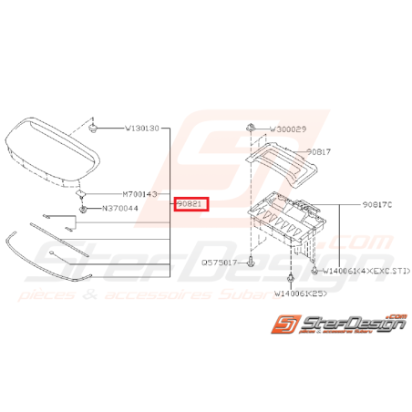 Prise d'air de capot origine subaru WRX/STI 08-14