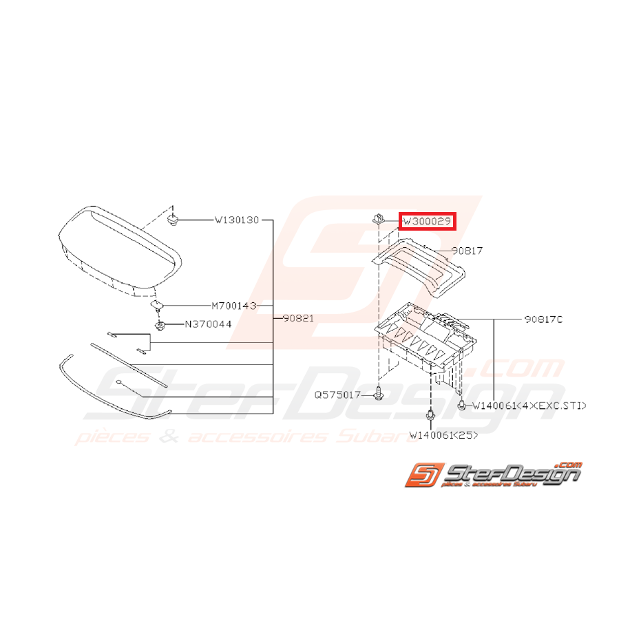 Attache (support) garde-boue GT du 08/99 a 2001 WRX/STI 01-14 Attache (support) garde-boue GT du 08/99 a 2001 WRX/STI 01-14