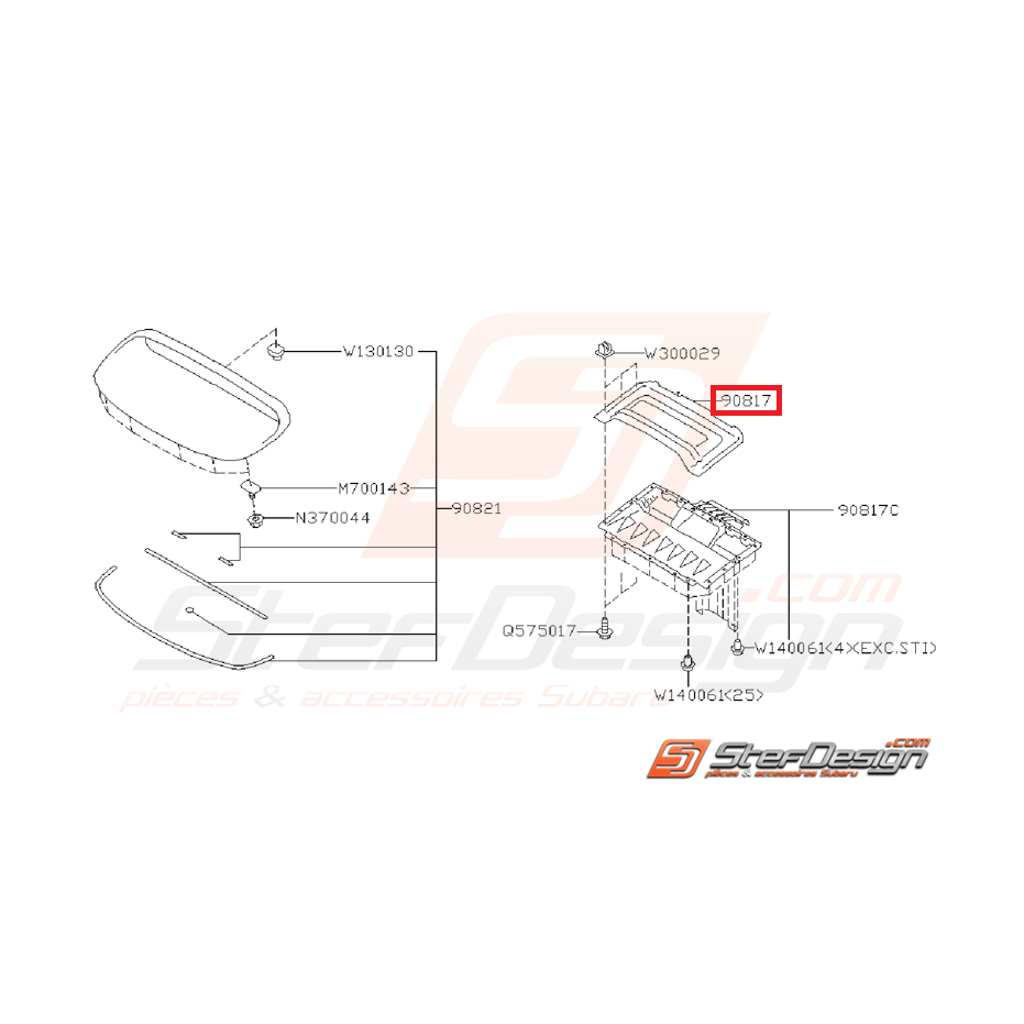 Conduit de prise d'air SUBARU STI 08-14 Conduit de prise d'air SUBARU STI 08-14