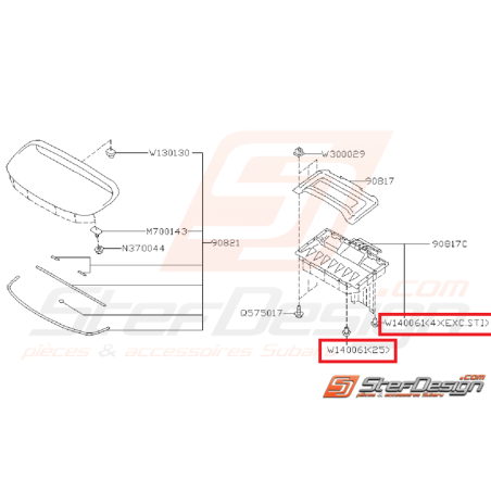 Clip de fixation de prise d'air WRX/STI 08-14