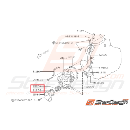 Thermostat origine avec joint SUBARU GT WRX STI 93-15