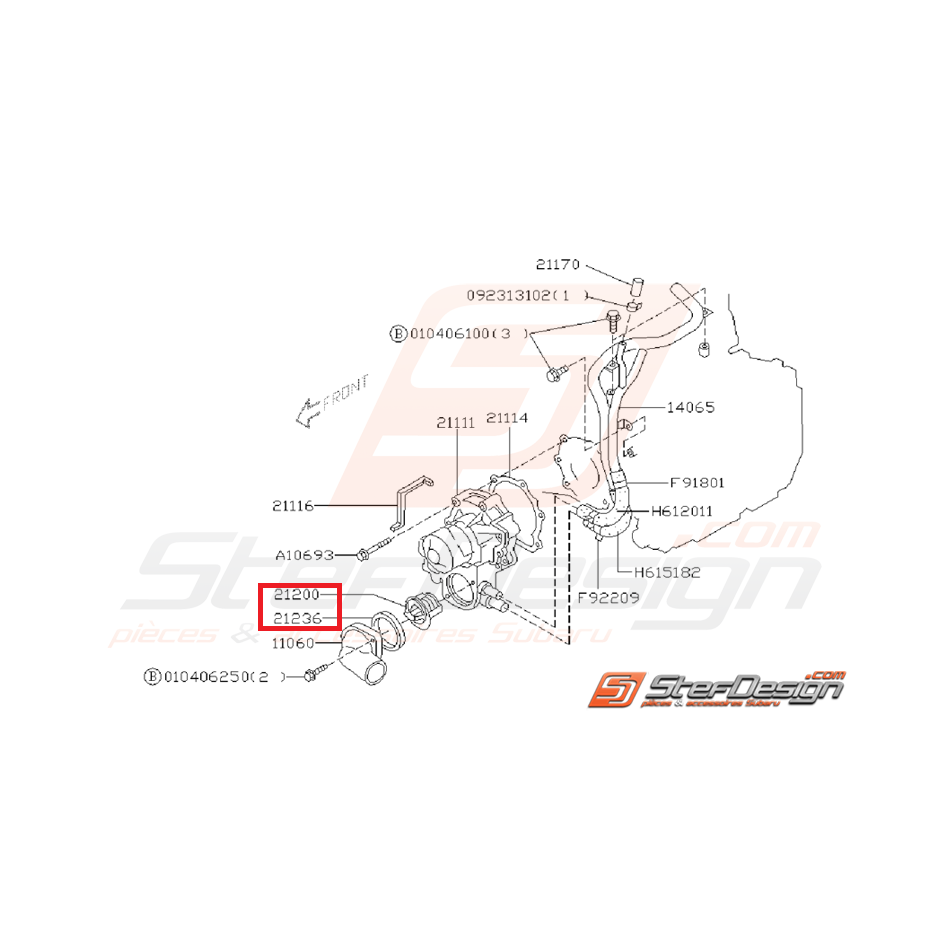 Thermostat origine avec joint SUBARU GT WRX STI 93-15