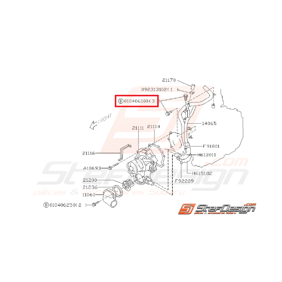 Vis de fixation de capteur map SUBARU GT 97-00