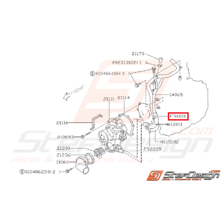 Collier durite pour modine SUBARU GT 97-00 WRX 01-07 Collier durite pour modine SUBARU GT 97-00 WRX 01-07