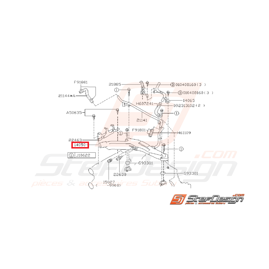 Pieuvre d'eau origine SUBARU GT 97-00