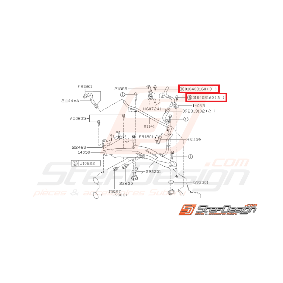 Vis hayon SUBARU WRX/STI 08-10