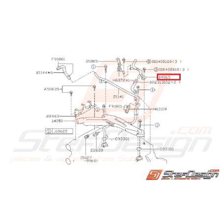 Tuyaux dérivation d'eau subaru GT 97-00