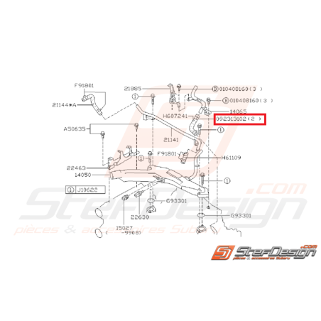 Attache tuyaux bouchon bypass SUBARU WRX/STI 01-05 Attache tuyaux bouchon bypass SUBARU WRX/STI 01-05