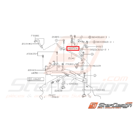 Durite de pieuvre d'eau origine SUBARU GT 97-00