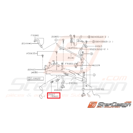 Vis de pieuvre d'eau subaru GT 97-00 WRX/STI 01-15