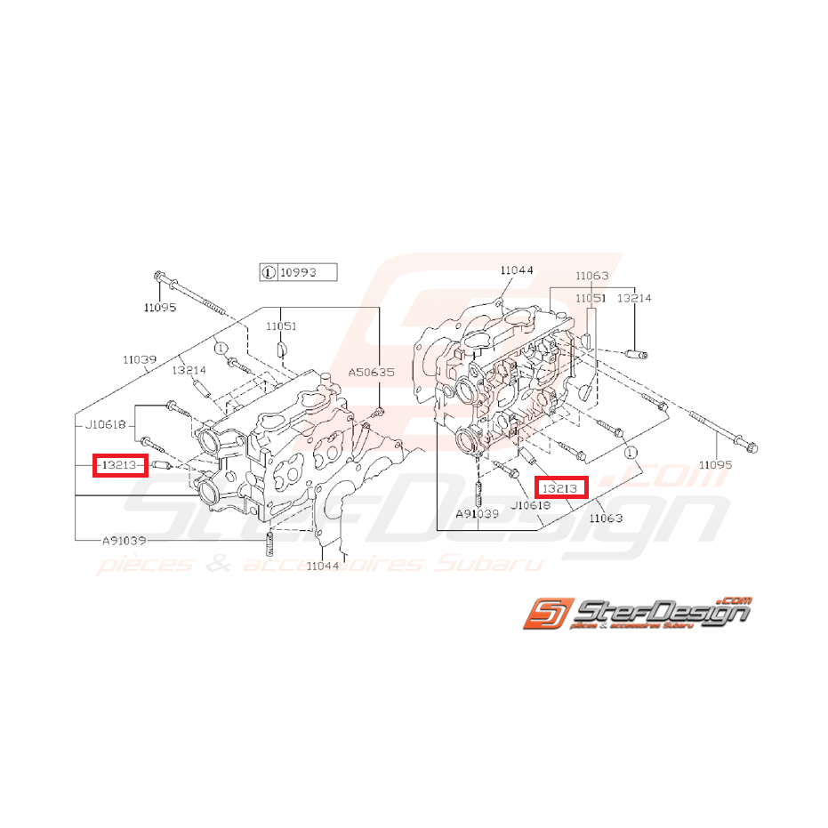 Guide de soupape d'échappement GT 97-00 WRX/STI 01-14 Guide de soupape d'échappement GT 97-00 WRX/STI 01-14