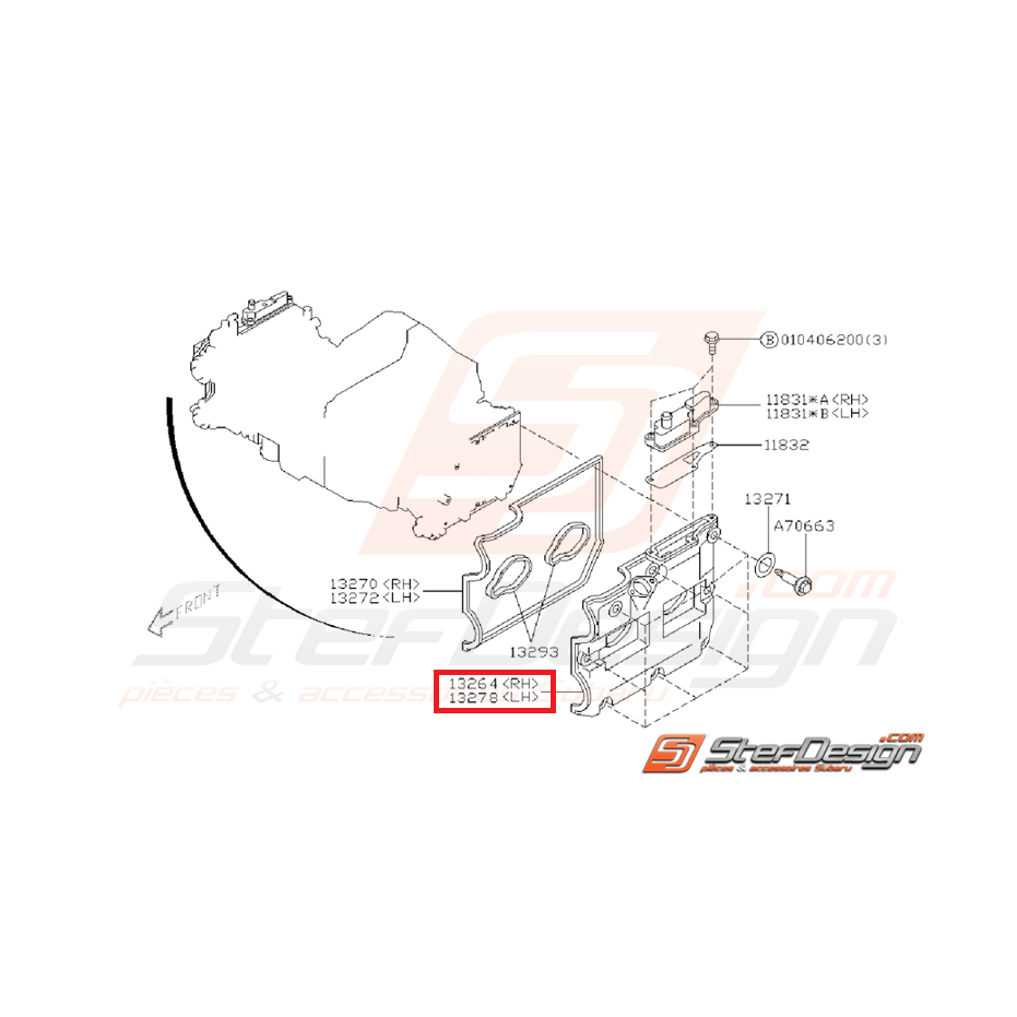 Couvres culasses subaru GT 99-00 WRX 01-05