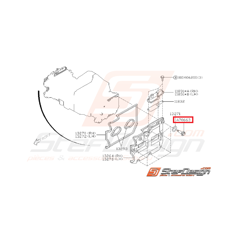 Vis de couvre culasse SUBARU GT 94-00 WRX/STI 01-05