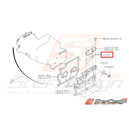 Joint de reniflard GT 99-00 WRX 01-05