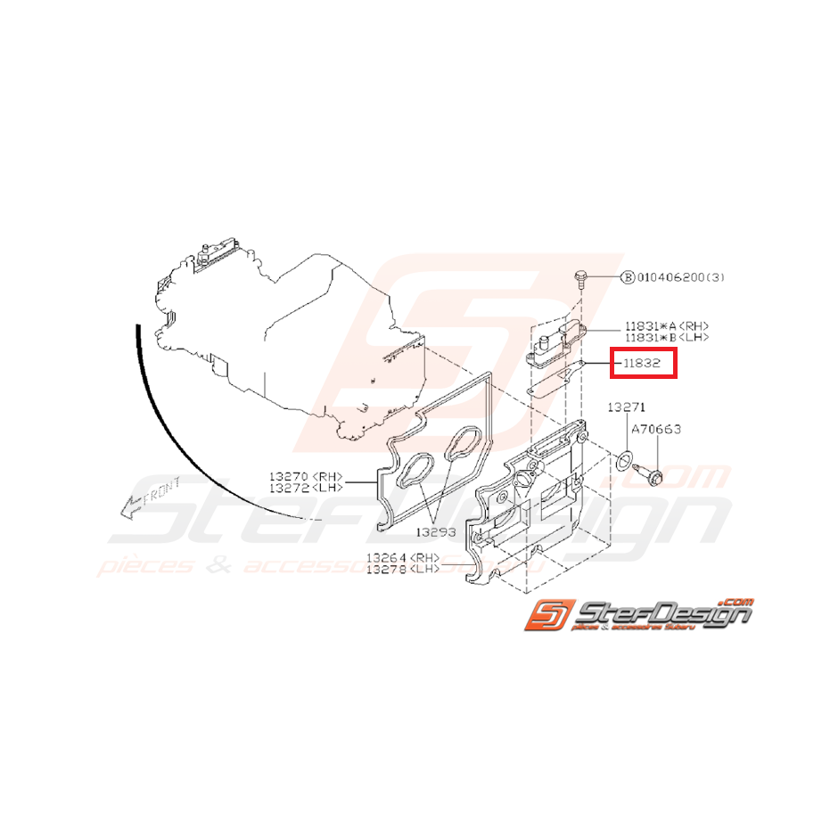 Joint de reniflard GT 99-00 WRX 01-05 Joint de reniflard GT 99-00 WRX 01-05