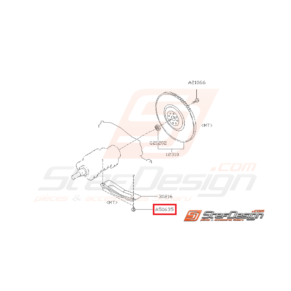 Vis + rondelle de fixation de tôle anti-déjaugeage SUBARU WRX/STI 01-07 et BRZ / TOYOTA GT 86