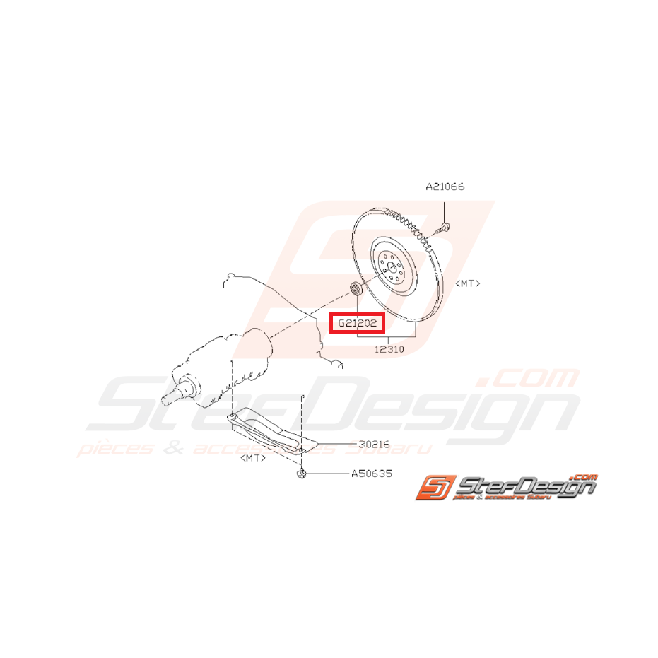 Roulement de volant moteur SUBARU GT 93-00 WRX/STI 01-15 BRZ / TOYOTA GT 86