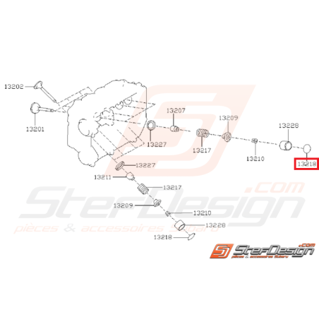 Pastille de poussoir SUBARU GT 99-00 WRX 01-02