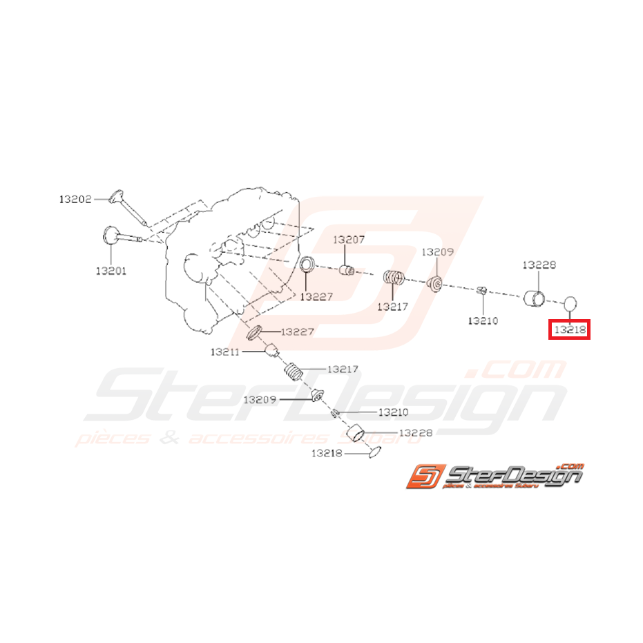 Pastille de poussoir SUBARU GT 99-00 WRX 01-02