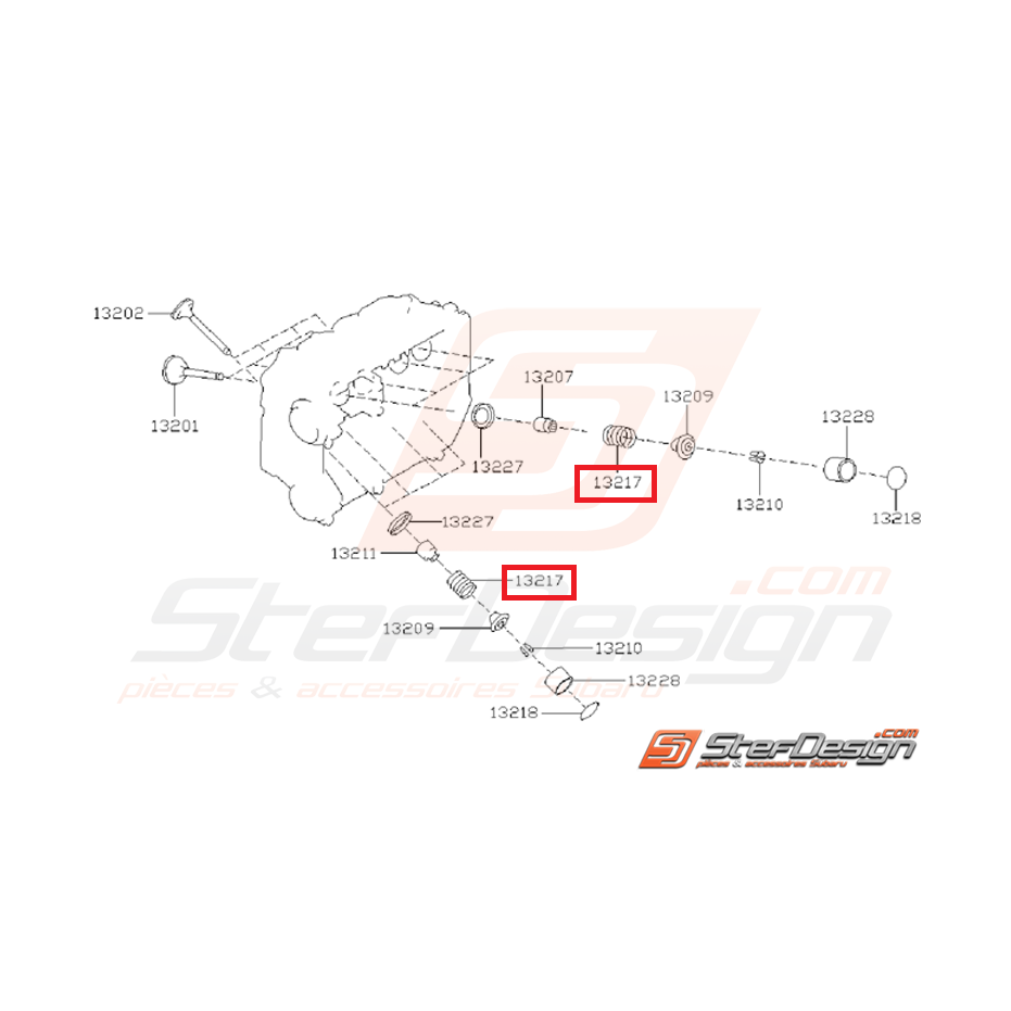 Ressort de soupape Impreza GT 1999-2000 