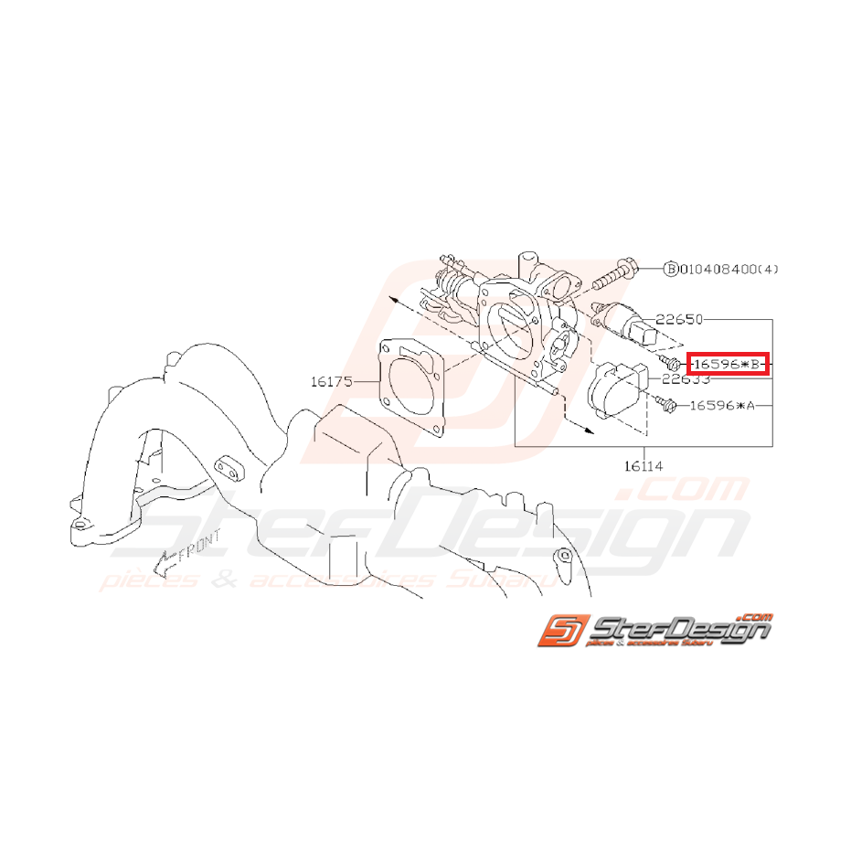 Vis de fixation capteur de pression absolue et de moteur pas a pas SUBARU WRX/STI 01-05
