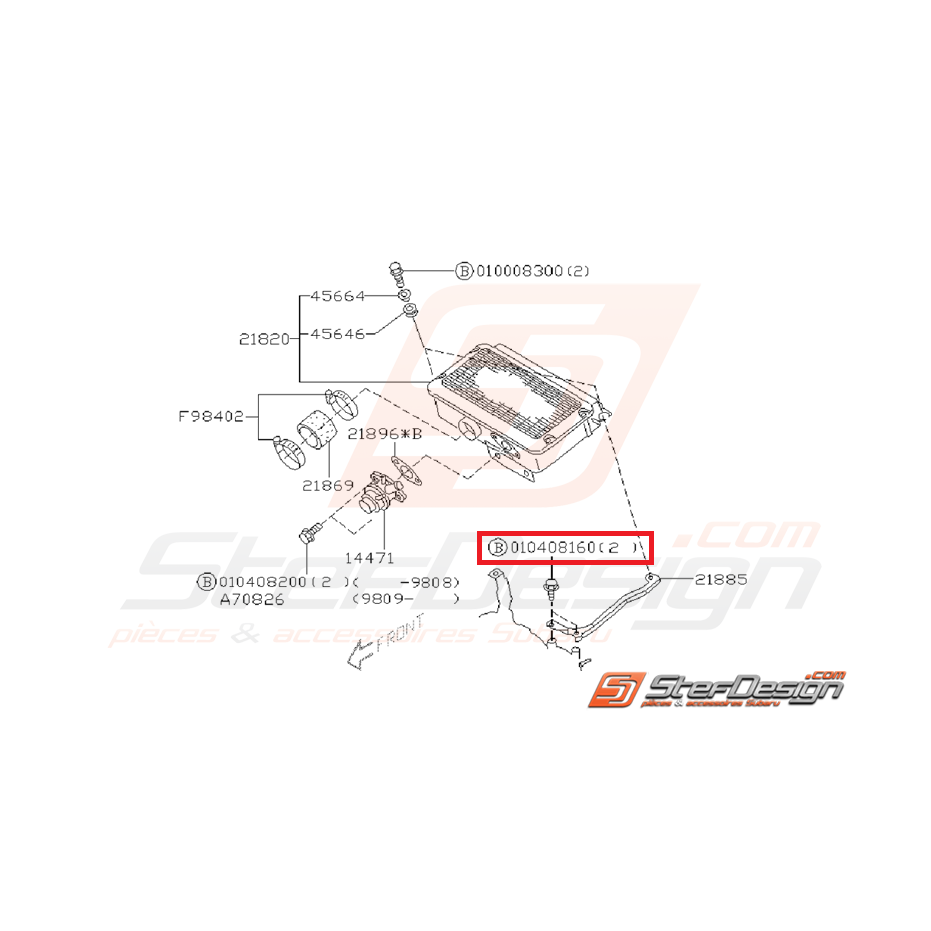 Vis hayon SUBARU WRX/STI 08-10
