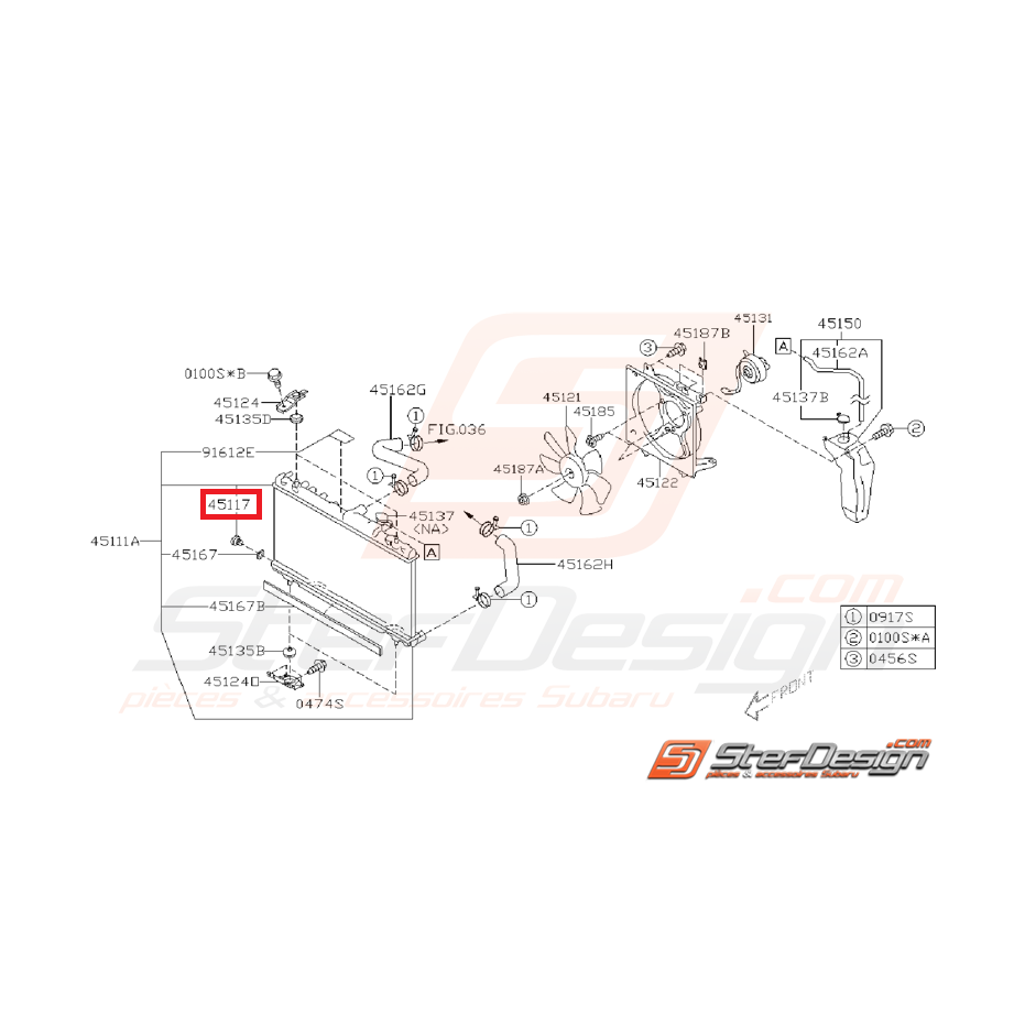 Vis de purge de radiateur SUBARU IMPREZA GT 93-00