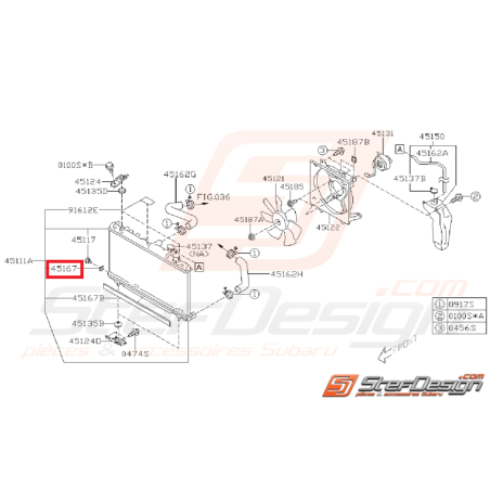 Joint de vis de purge de radiateur d'eau SUBARU GT 93-00