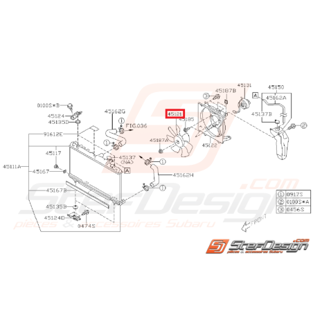 Hélice radiateur SUBARU WRX/STI 01-07