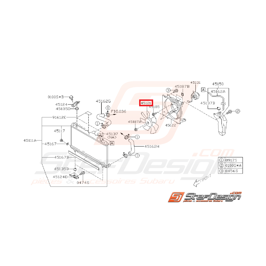 Hélice radiateur SUBARU WRX/STI 01-07