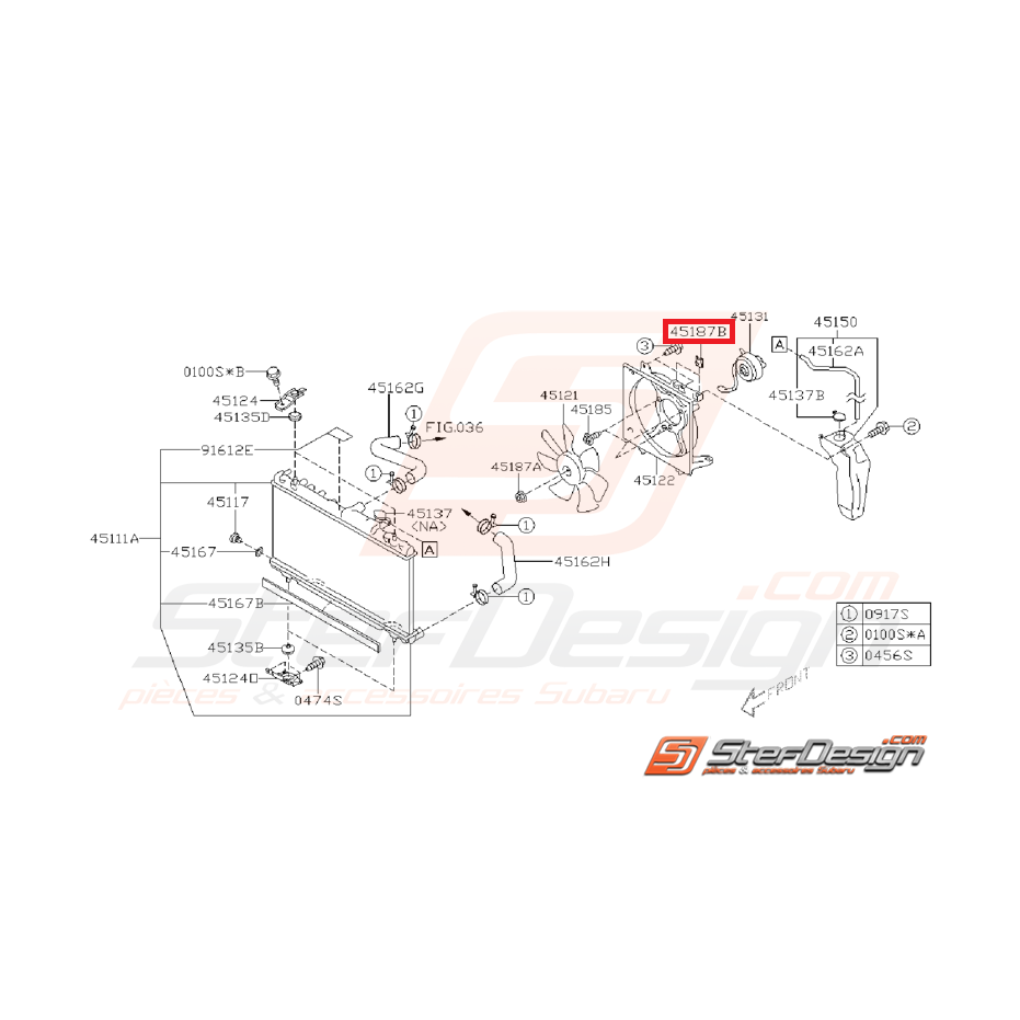 Écrou de radiateur d'eau origine SUBARU 97-00