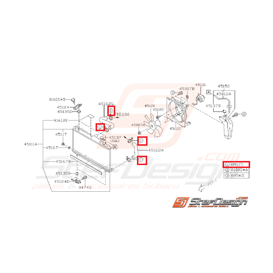 Collier de durite de radiateur supérieur et inférieur 01-07 impreza gt  93 - 00 Collier de durite de radiateur supérieur et inférieur 01-07 impreza gt  93 - 00