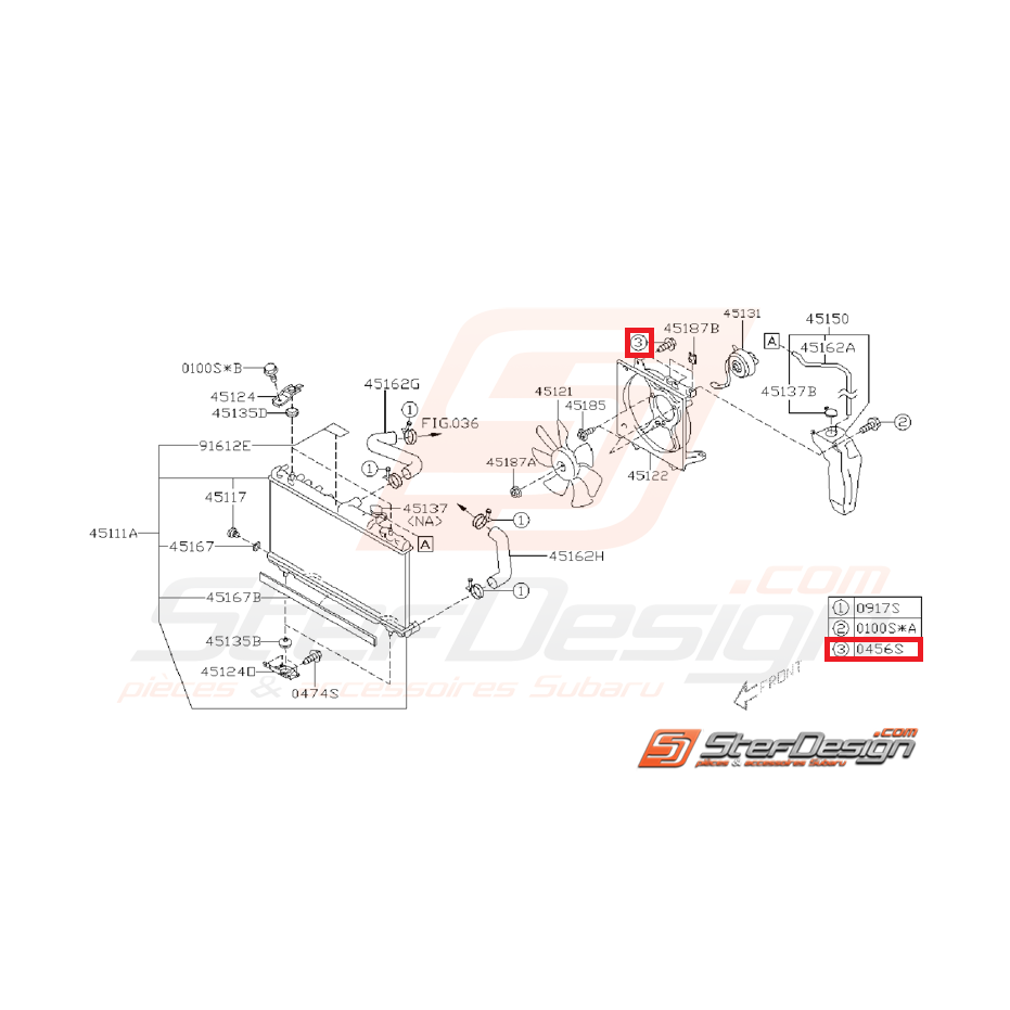Vis Ventilateur Moteur Origine Subaru WRX / STI 2006 - 2007 Vis Ventilateur Moteur Origine Subaru WRX / STI 2006 - 2007