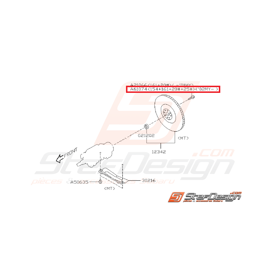 Vis de volant moteur WRX et STI 02-19