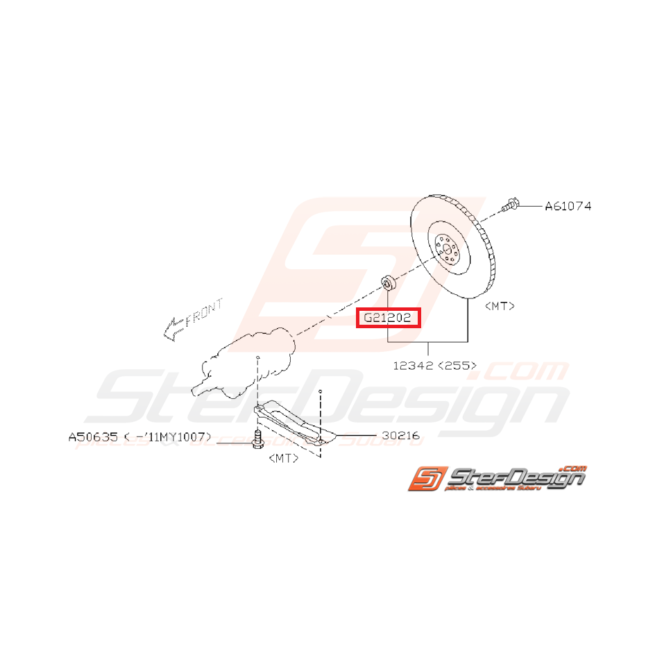 Roulement de volant moteur SUBARU GT 93-00 WRX/STI 01-15 BRZ / TOYOTA GT 86