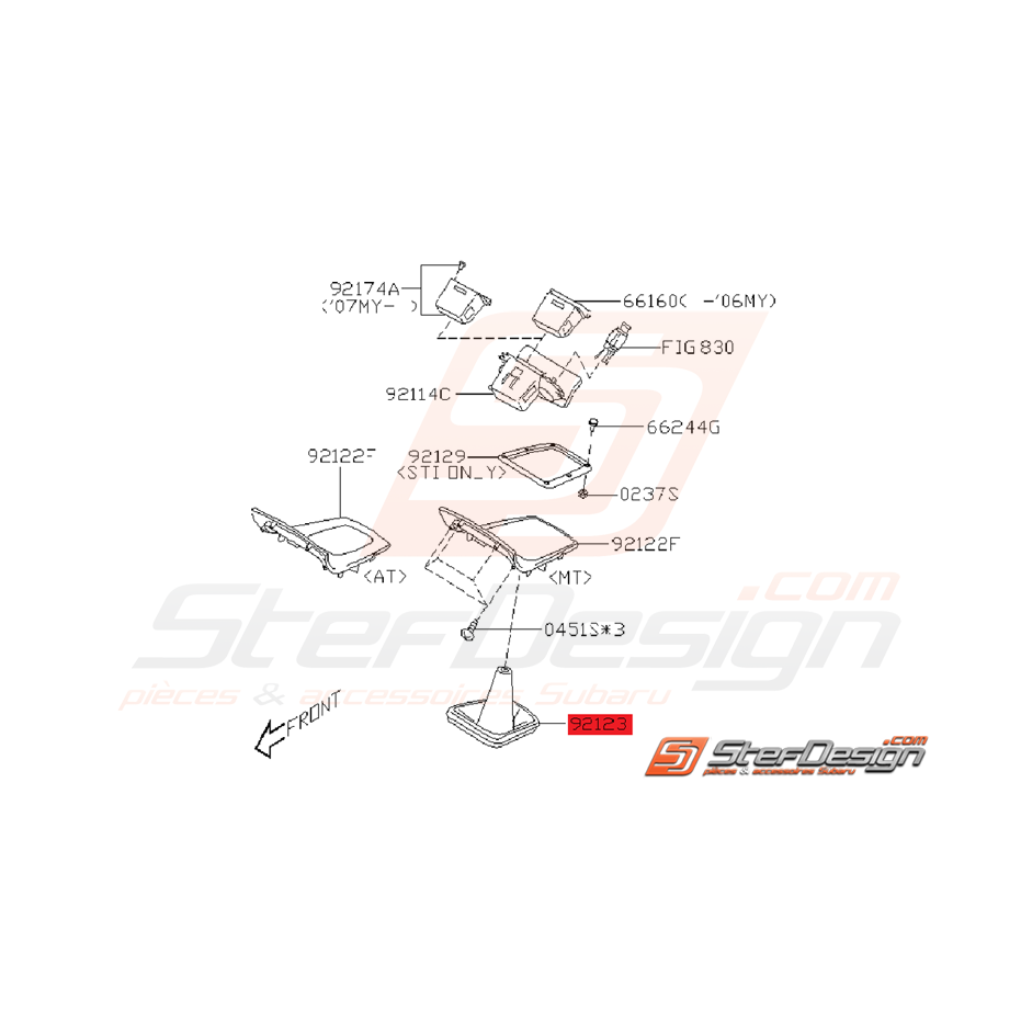 Soufflet Levier de Vitesse Origine Subaru STI 2006 - 2007