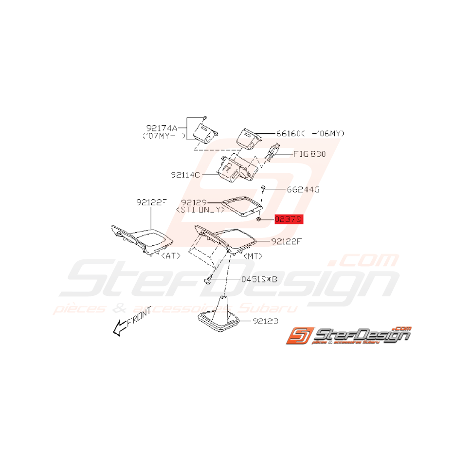 Ecrou Soufflet de Levier de Vitesse Origine Subaru STI 2006 - 2007