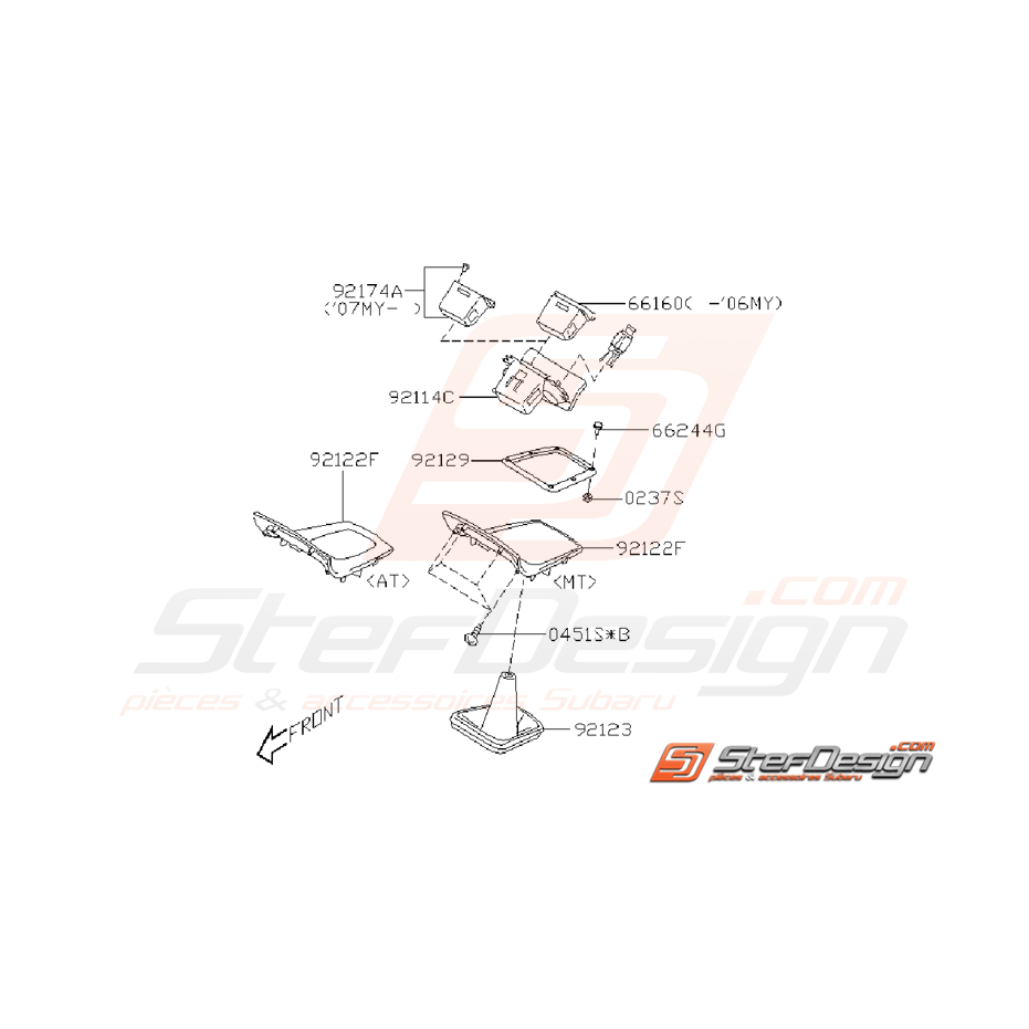 Ensemble Soufflet Levier de Vitesse Origine Subaru STI 2006 - 2007