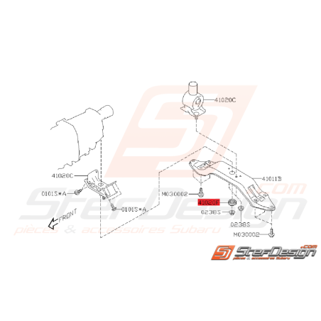 Butée de Support de Boite Origine Subaru STI 2011 - 2014