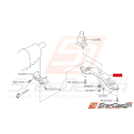 Traverse Support de Boite Origine Subaru STI 2011 - 2014