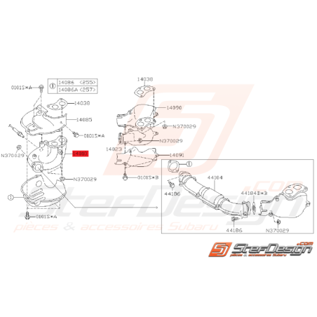 Collecteur Échappement Droit Origine Subaru WRX 2006 - 2007